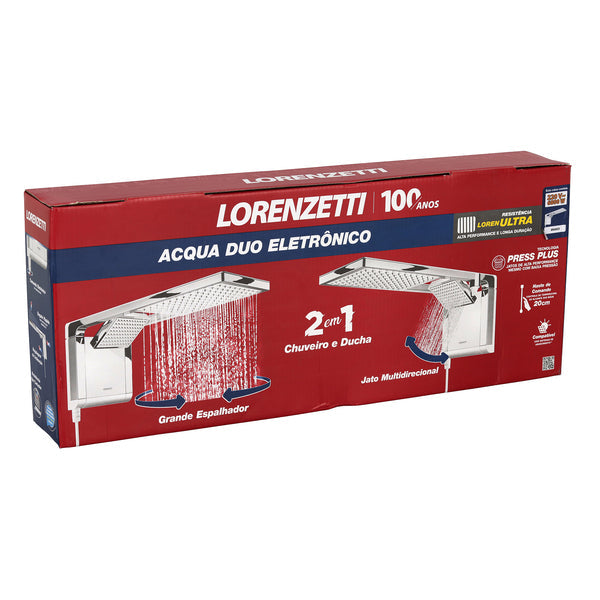 Chuveiro Elétrico 6800w Branco Quadrado Acqua Duo Ultra