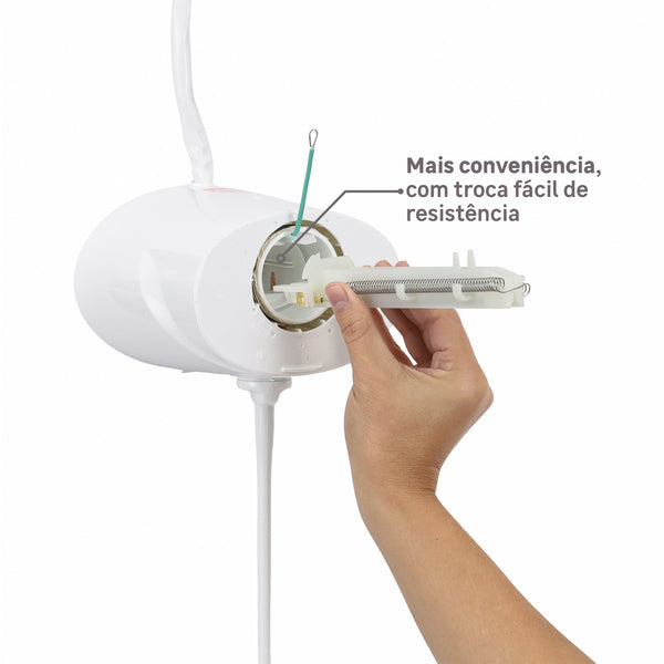 Chuveiro Elétrico Multitemperatura 6400w Branco Redondo Top Jet