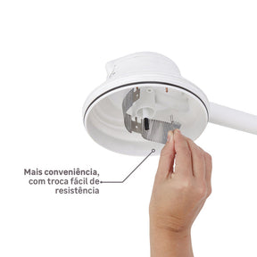 Chuveiro Elétrico 6800w Branco Redondo Bella Ducha