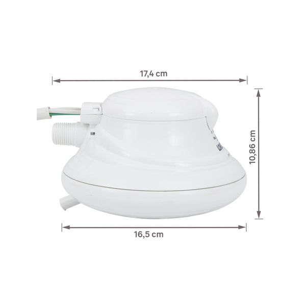 Chuveiro Elétrico 6800w Branco Redondo Bella Ducha