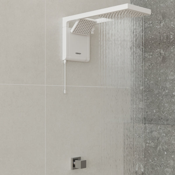 Chuveiro Elétrico 6800w Branco Quadrado Acqua Duo Ultra