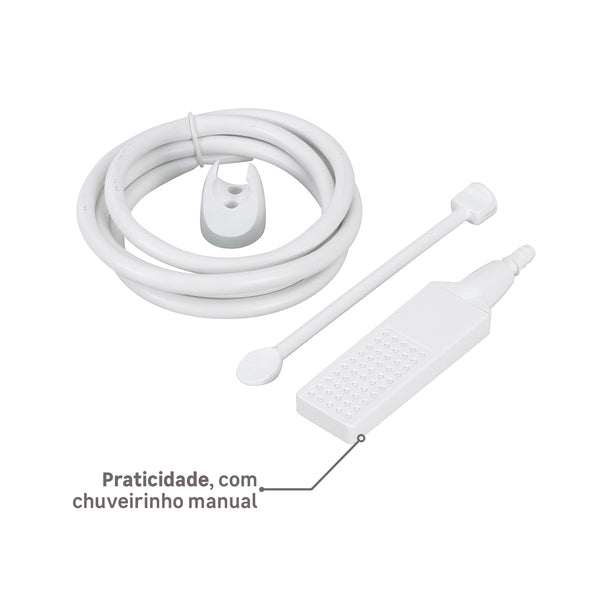 Chuveiro Elétrico 6800w Branco Quadrado Acqua Duo Ultra