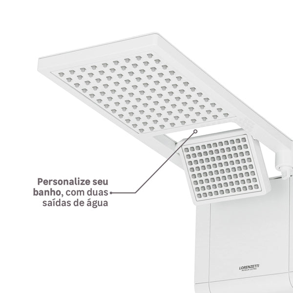 Chuveiro Elétrico 6800w Branco Quadrado Acqua Duo Ultra