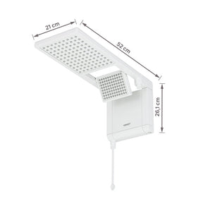 Chuveiro Elétrico 6800w Branco Quadrado Acqua Duo Ultra