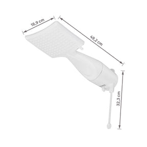 Chuveiro Elétrico 6800w Branco Quadrado Loren Shower