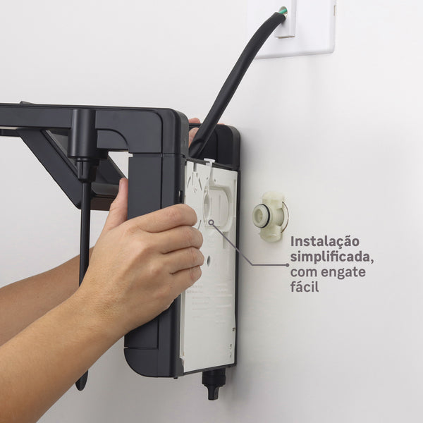 Chuveiro Elétrico Eletrônico 7800w Preto Fosco Quadrado Acqua Duo Ultra