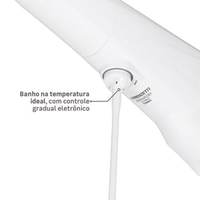 Chuveiro Elétrico Eletrônico 7500w Branco Redondo com Pressurizador Advanced